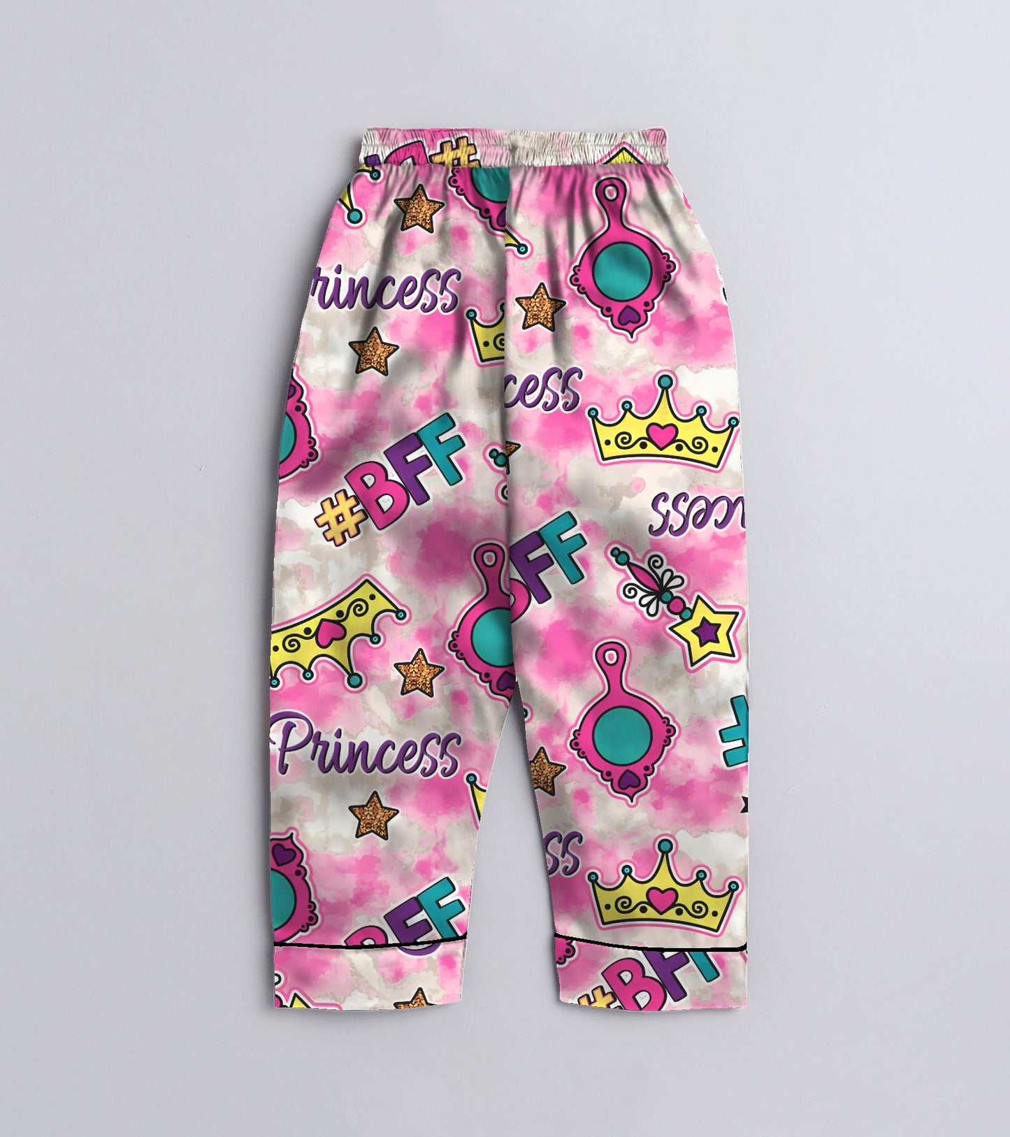 Princess Girl Printed Girls Pure Cotton Nightsuit Set