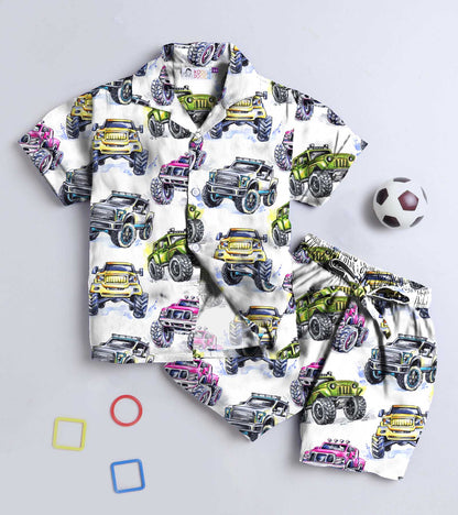 Roar Truck Printed Boys Co ord Set