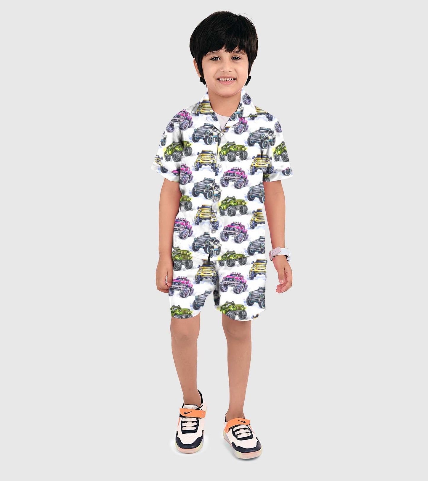 Roar Truck Printed Boys Co ord Set