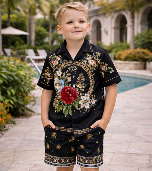 Royal Garden Pure Cotton Luxe Co-ord Set For Boys