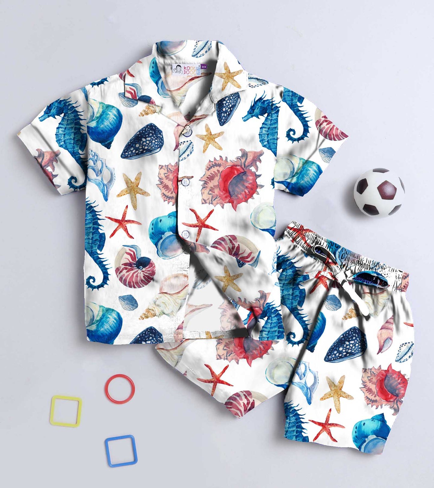 Sea Animal Printed Boys Co ord Set