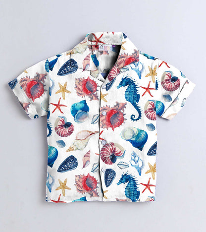 Sea Animal Printed Boys Co ord Set