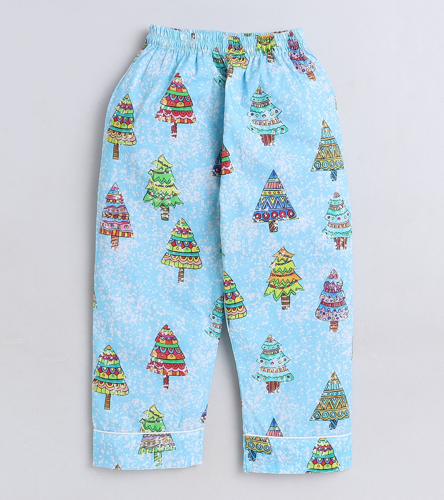 Snow Tree Printed Christmas Gift Nightsuit Set