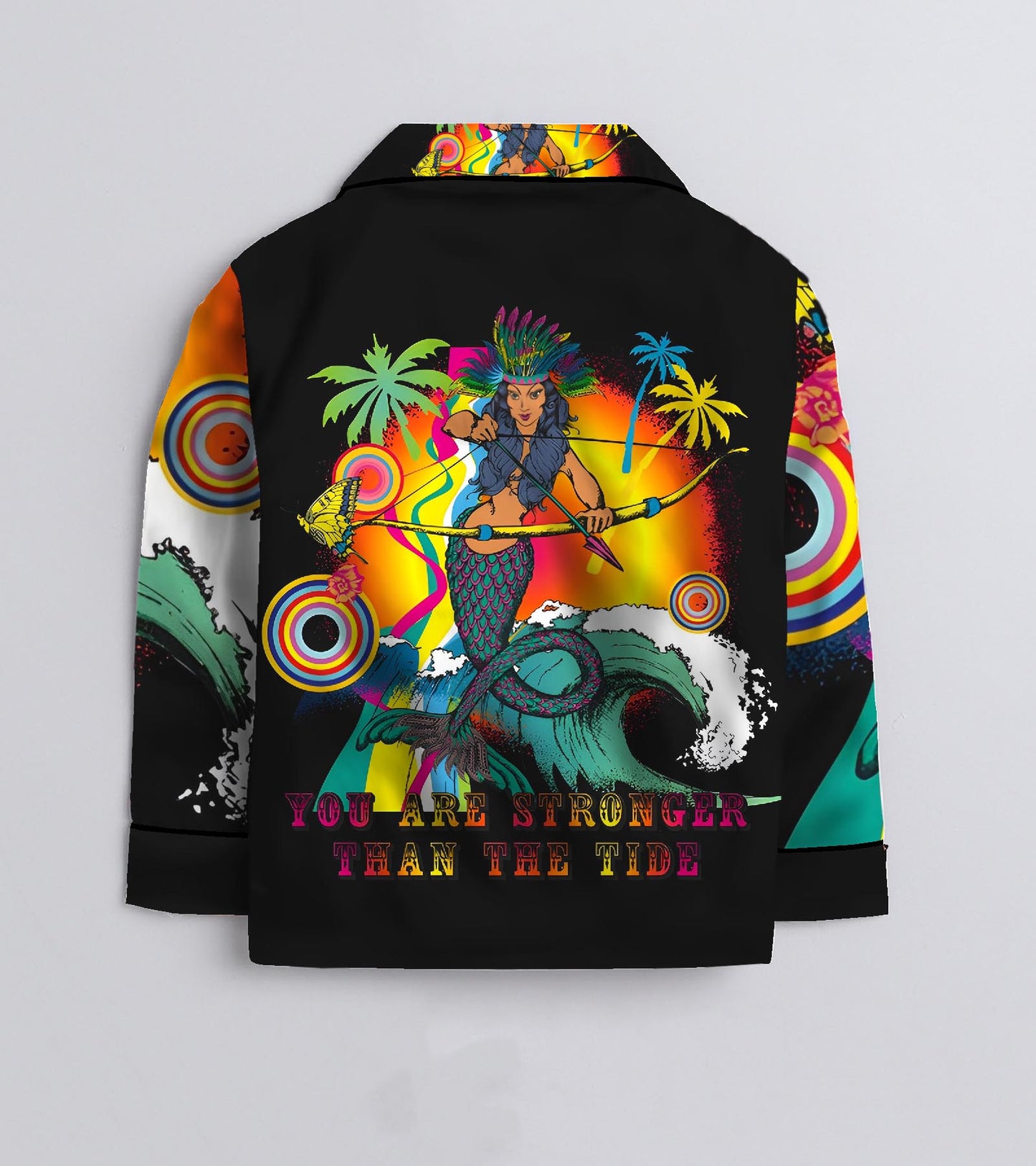 Stronger Tide Printed Girls Pure Cotton Nightsuit Set