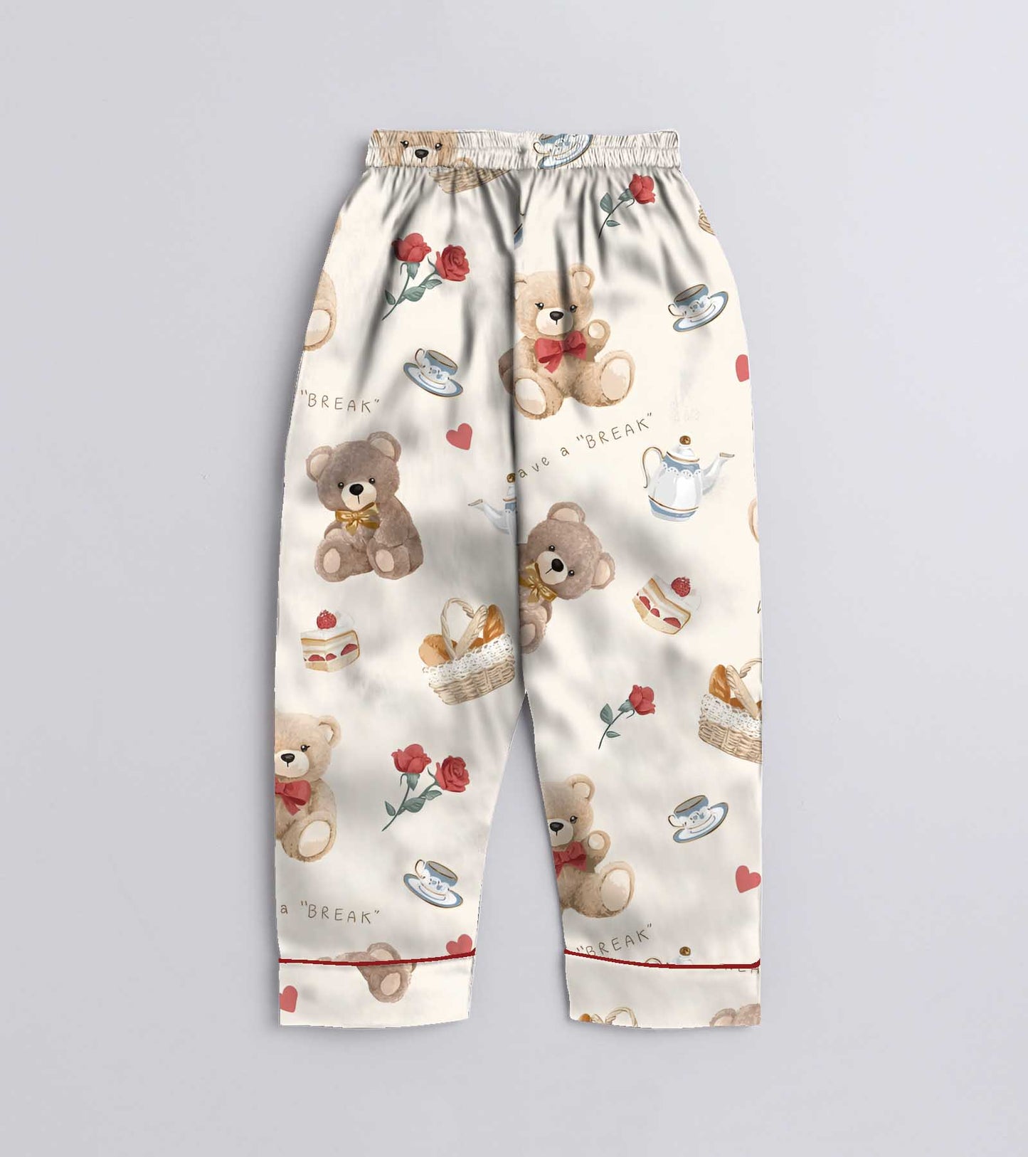 Teddy Bear Printed Nightsuit Set