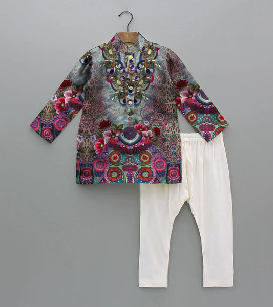 TopKapi Printed Pure Cotton Kurta And Pyjama