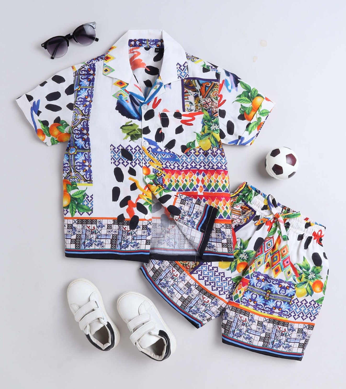 Tropical Printed Boys Co ord Set