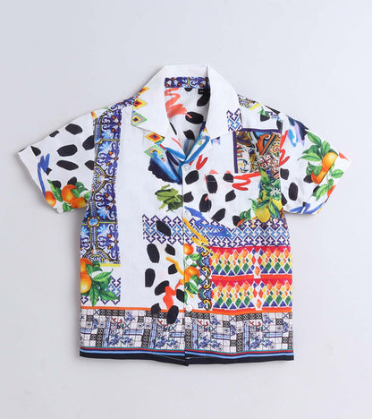 Tropical Printed Boys Co ord Set