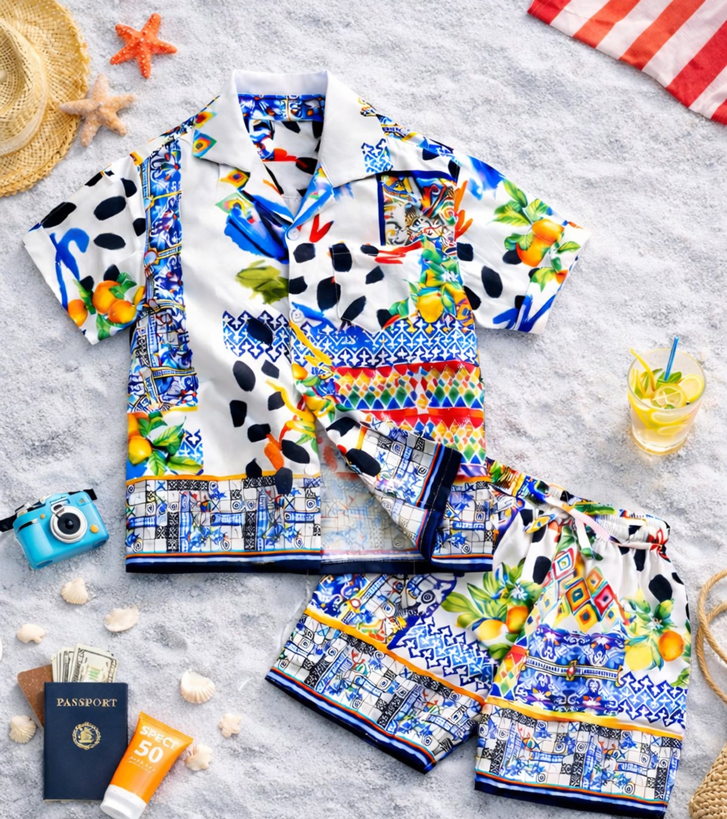 Tropical Printed Boys Co ord Set