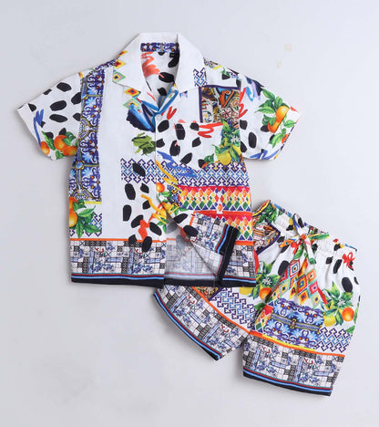 Tropical Printed Boys Co ord Set