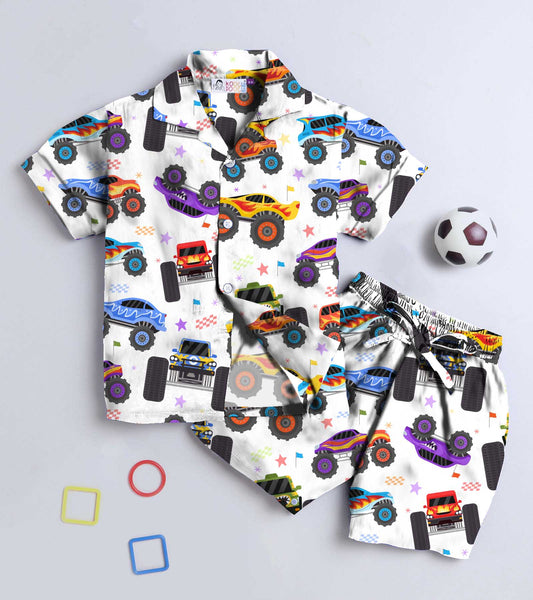 Truck Printed Boys Co ord Set