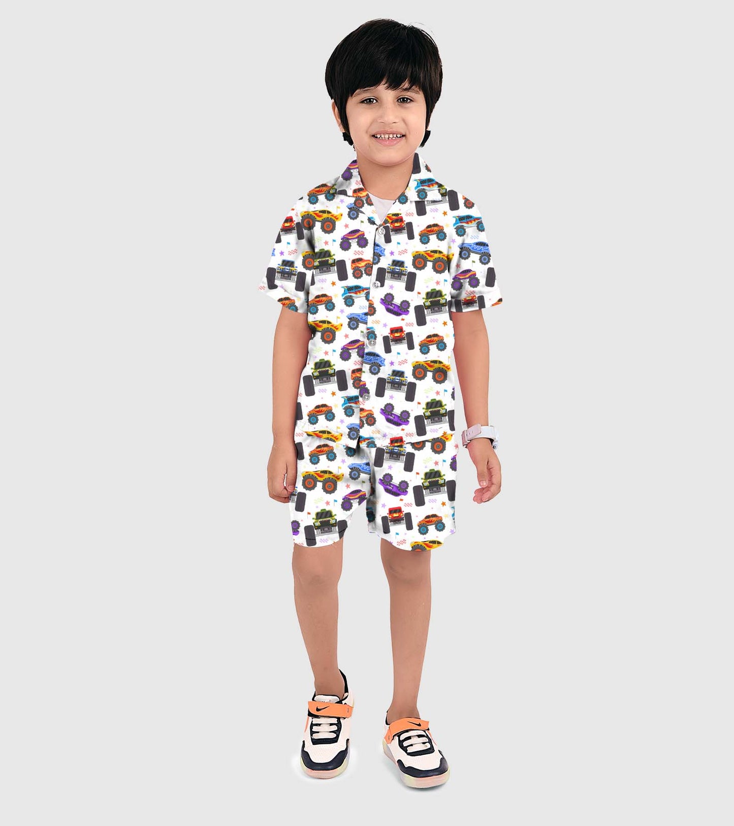 Truck Printed Boys Co ord Set