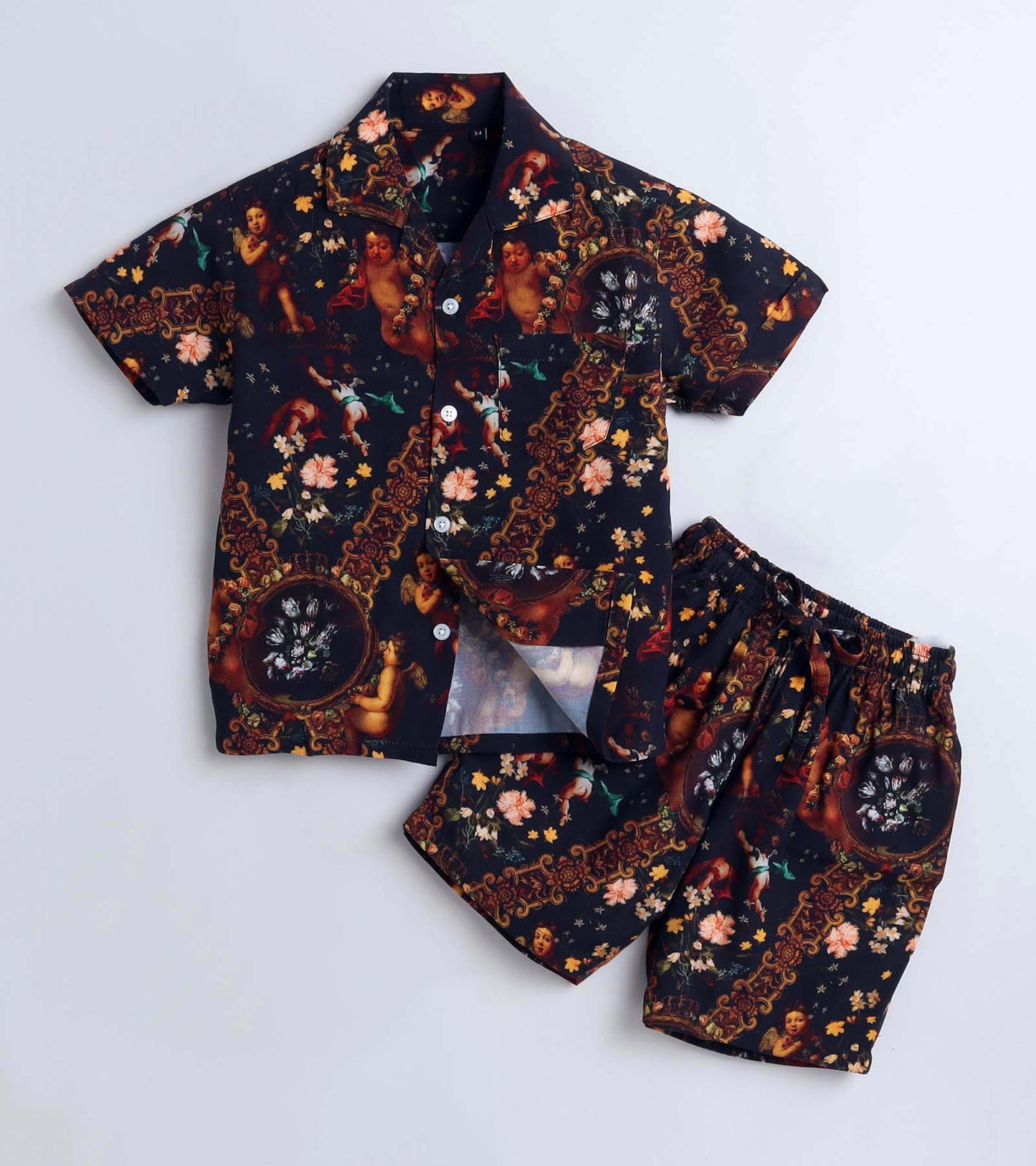 Vatican Baby Painting Printed Boys Co ord Set