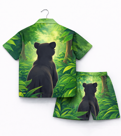 Wild Jungle Panther Printed kids Co ord Set