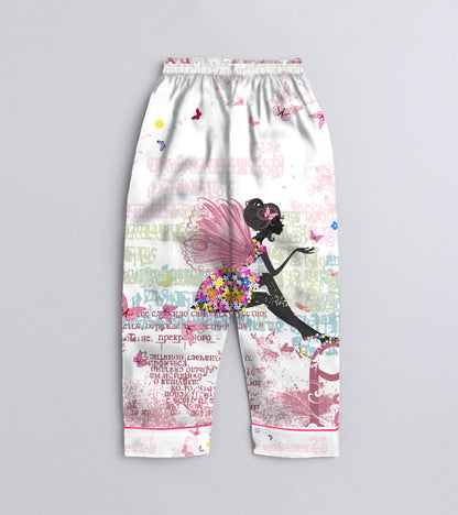 Wings Printed Girls Pure Cotton Nightsuit Set