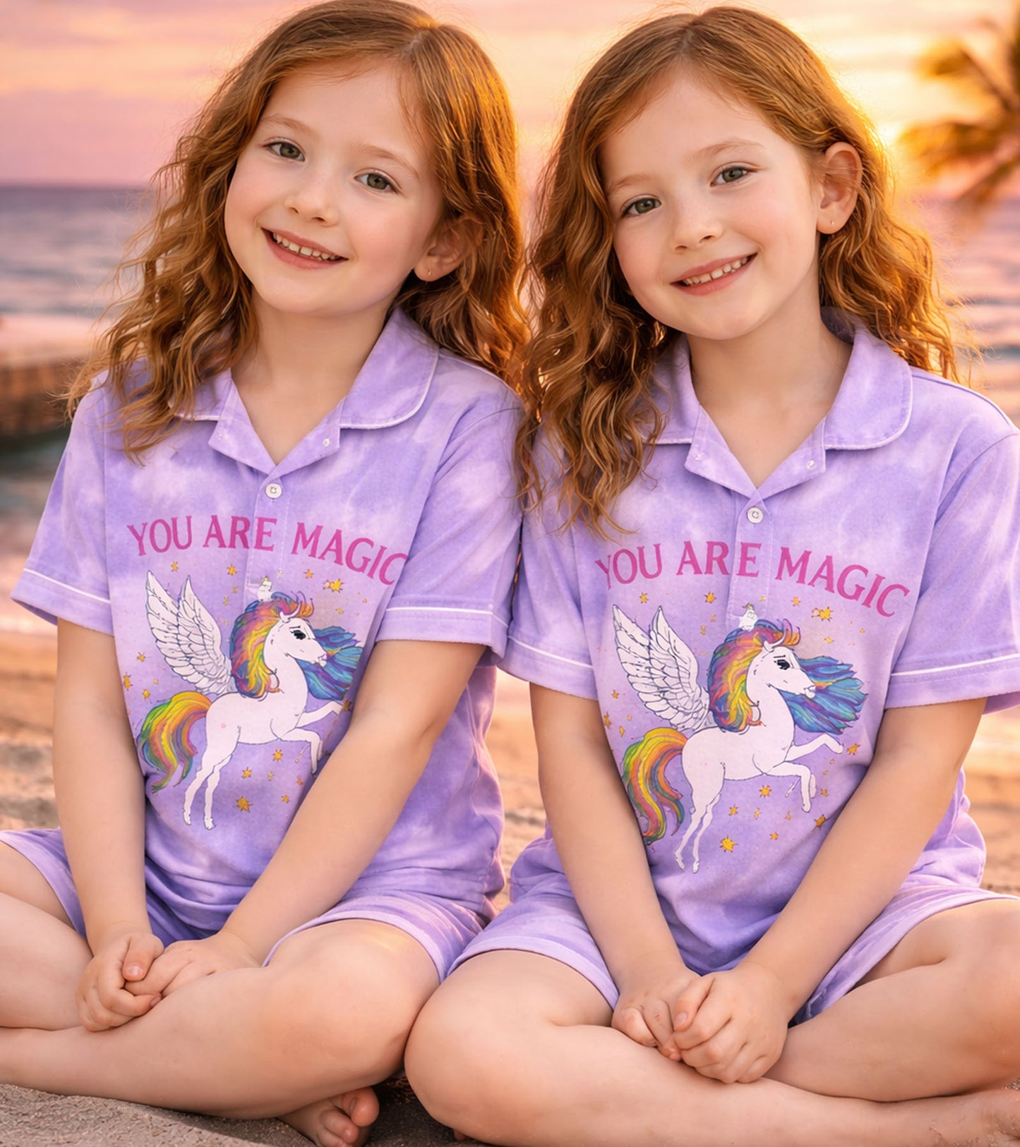 You Are Magic Printed Girls Pure Cotton Half Nightsuit Set