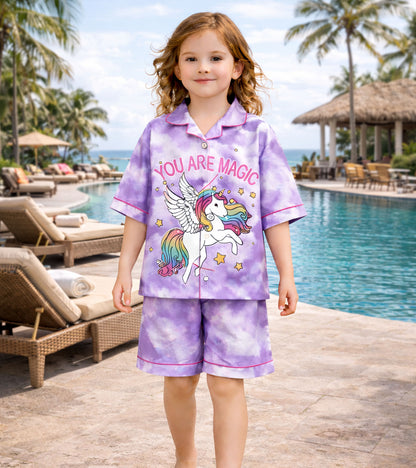 You Are Magic Printed Girls Pure Cotton Half Nightsuit Set