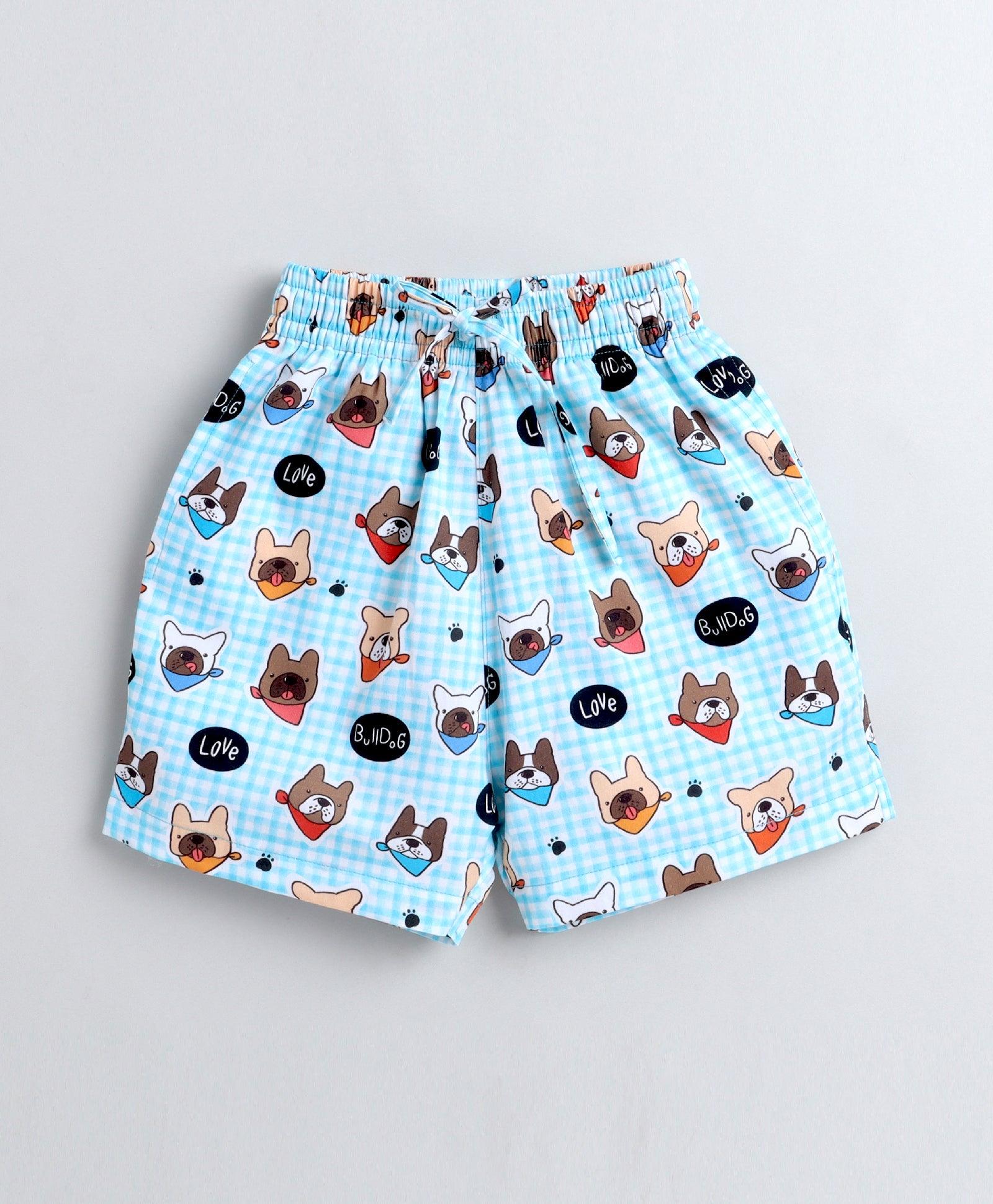 Dog Print Boys Shorts