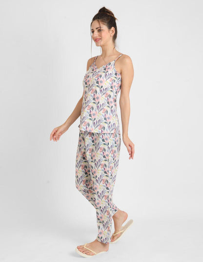 Mystic Floral Singlet Pyjama Set for Women
