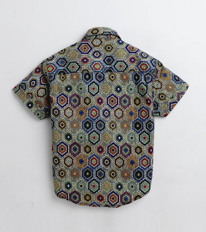 Mosaic Printed Half Sleeve Shirt