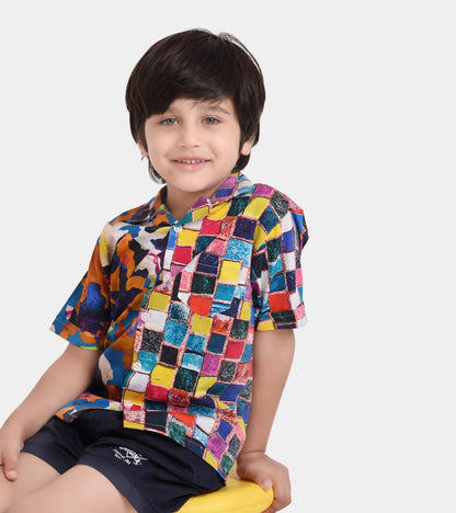 Double Trouble Printed Boys Shirt