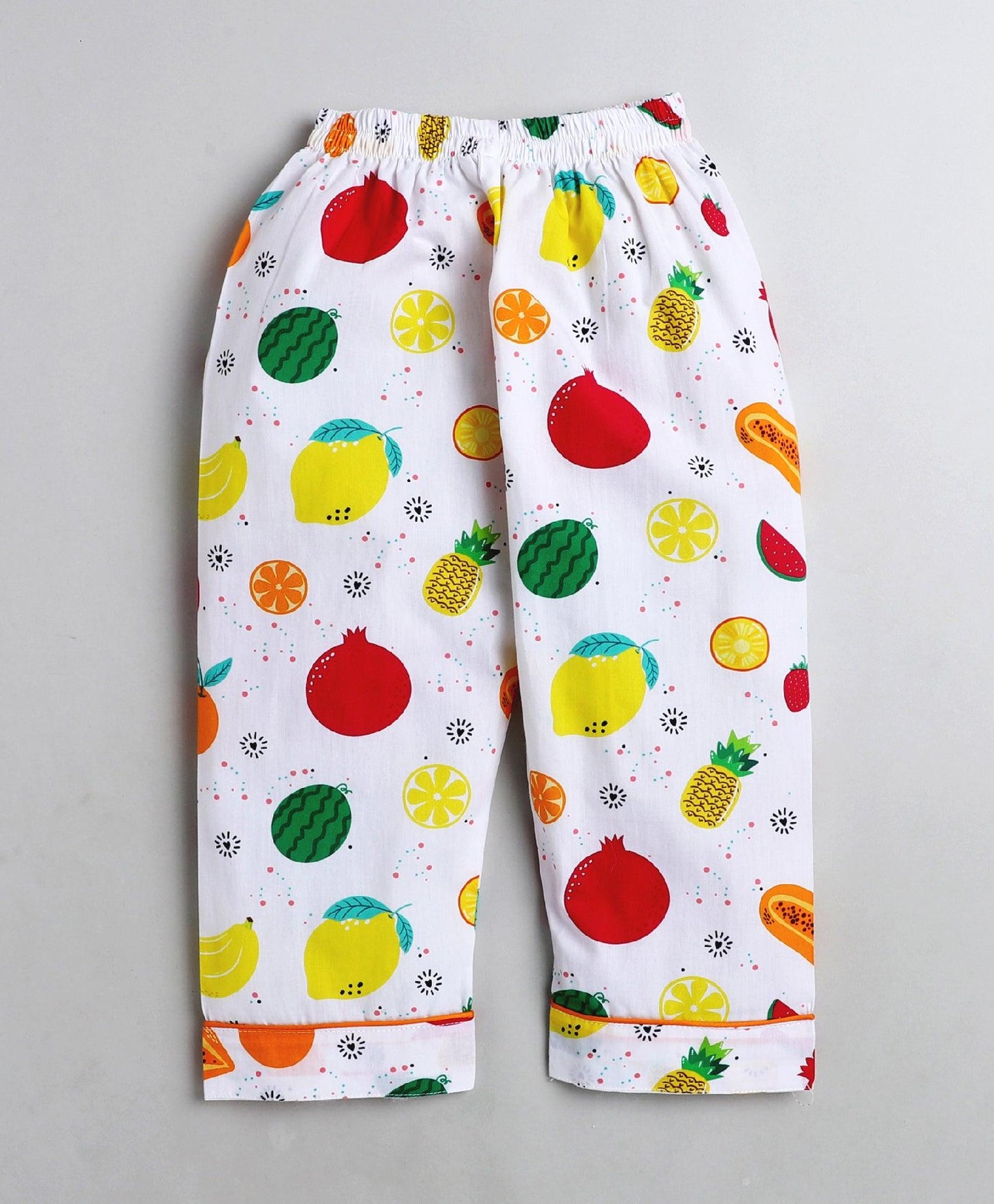 Rainbow Fruits Printed Night Suit Set