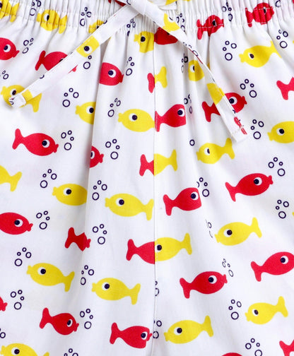 Fish Print Boys Shorts - koochi Poochi