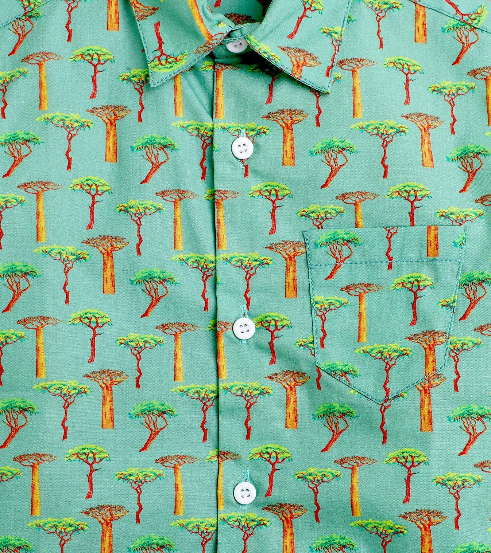 Tree Printed Half Sleeve Shirt - koochi Poochi