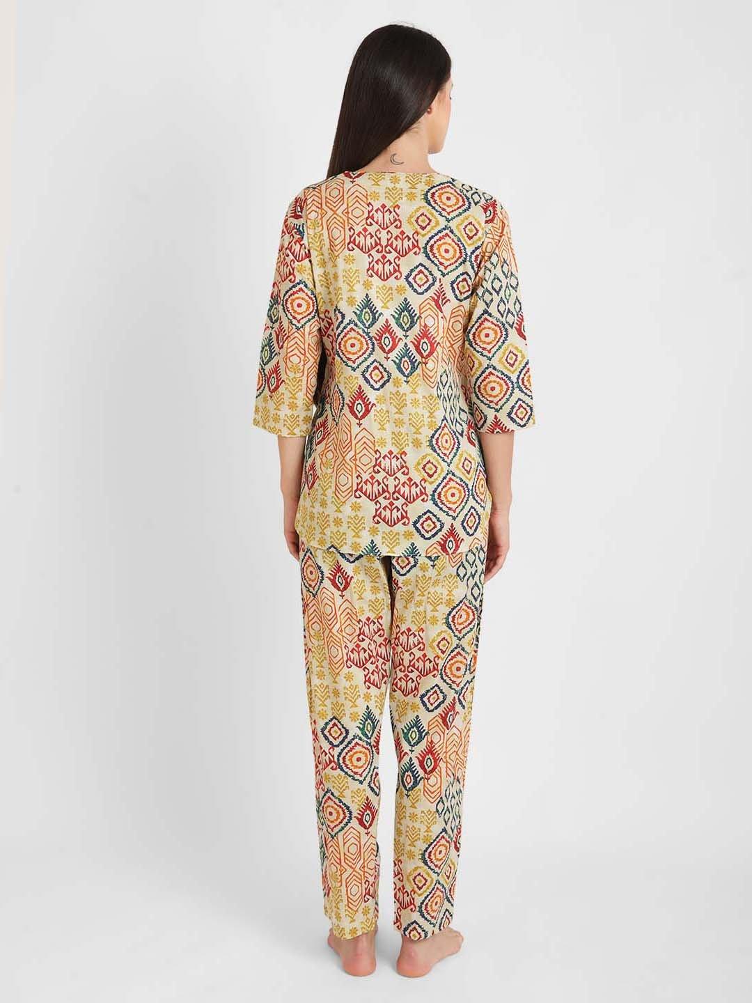 Ikat is Love Printed Nightsuit Set for Women
