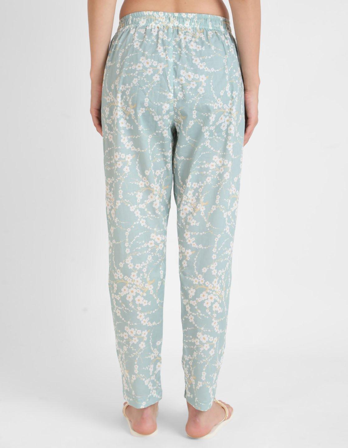 Blossom Printed Singlet Pajama Set for Women