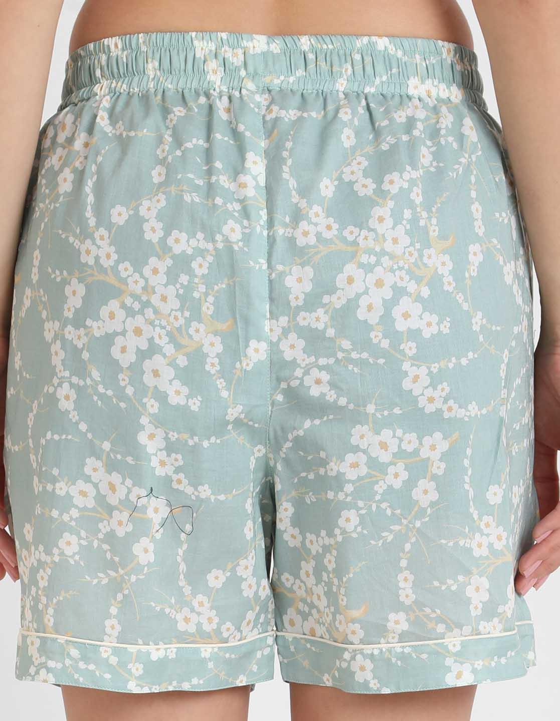Blossom Print Kaftan Shorts Set