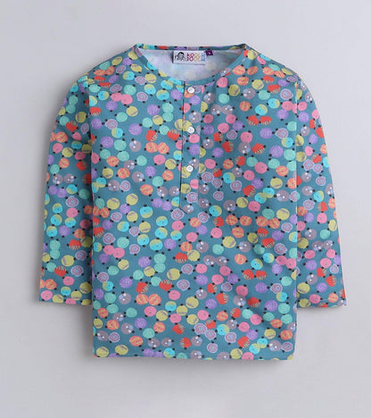 Bubble Printed Pyjama Kurta Set