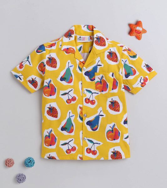 Cherry Digital printed Boys Shirt