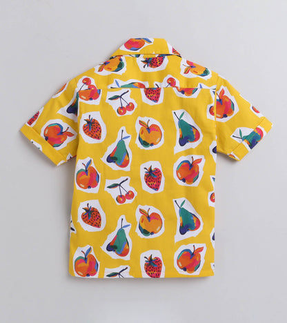 Cherry Digital printed Boys Shirt