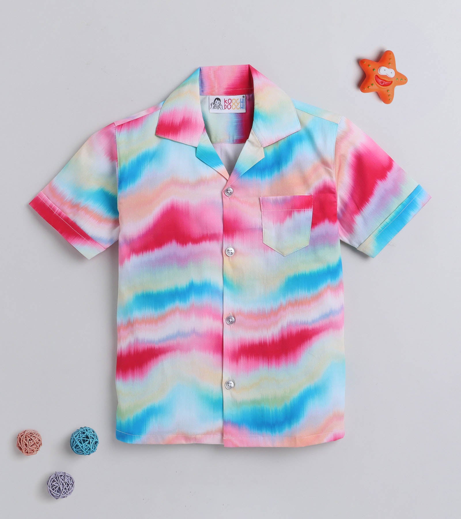 Colour Waves Digital printed Boys Shirt