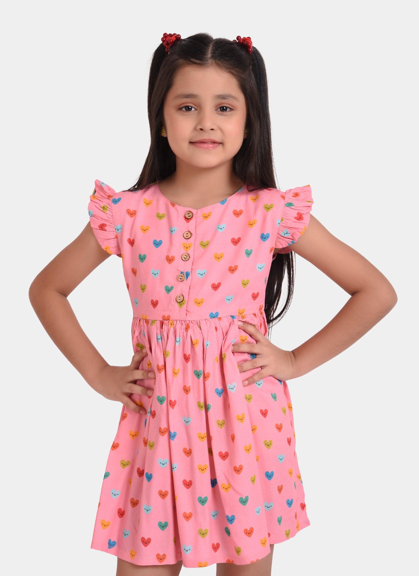 Love Blush Print Girls Dress
