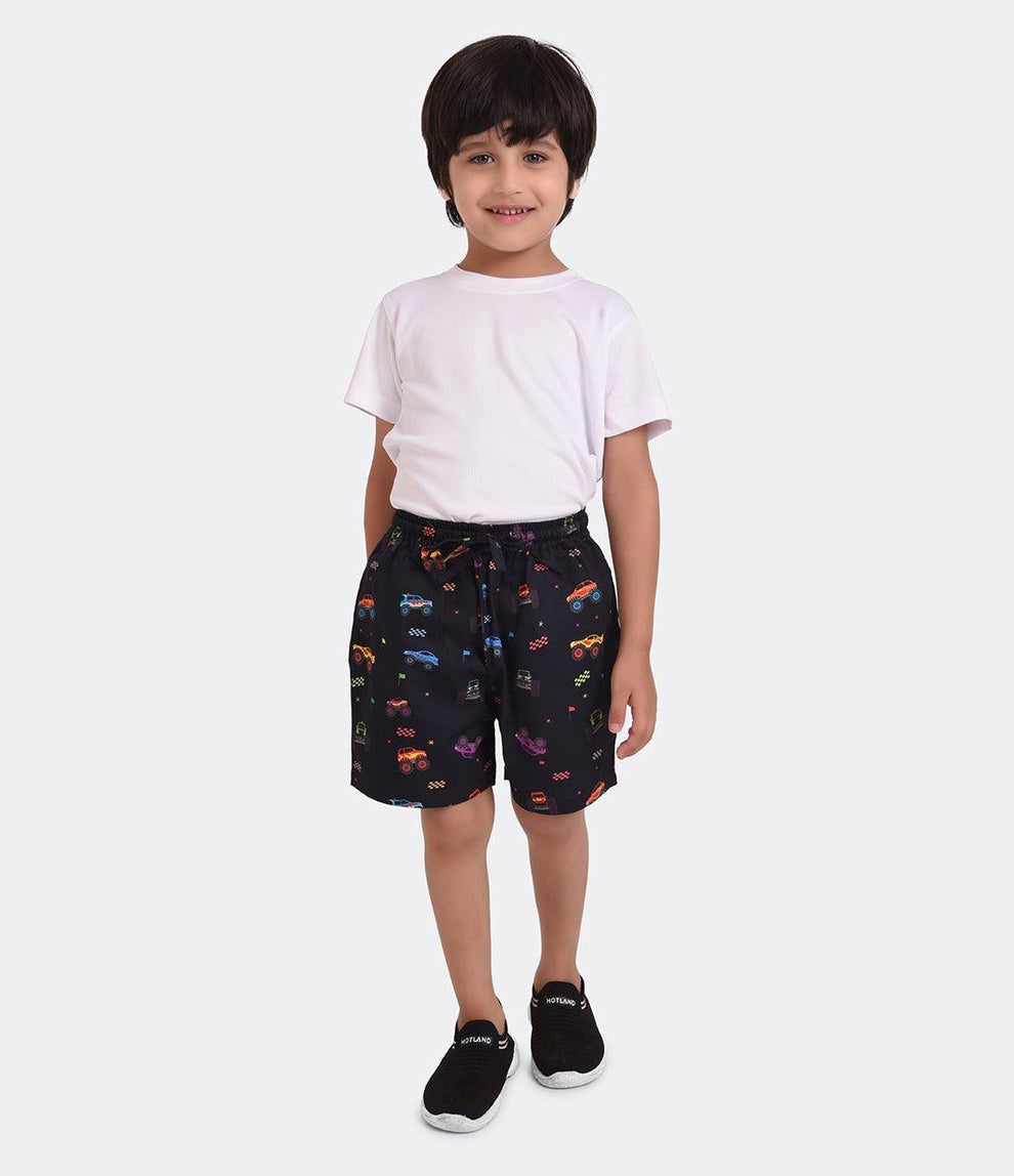 Truck Print Boys Shorts - koochi Poochi