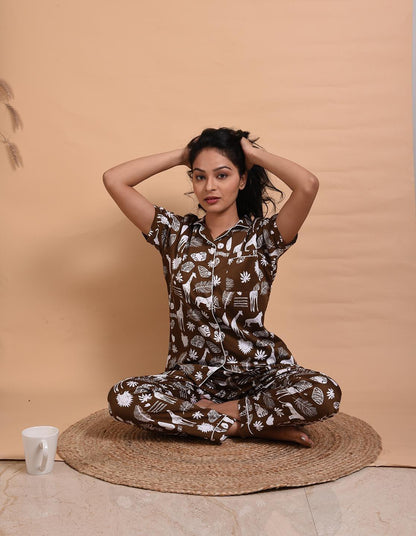 Gypsy Printed Nightsuit Set for Women
