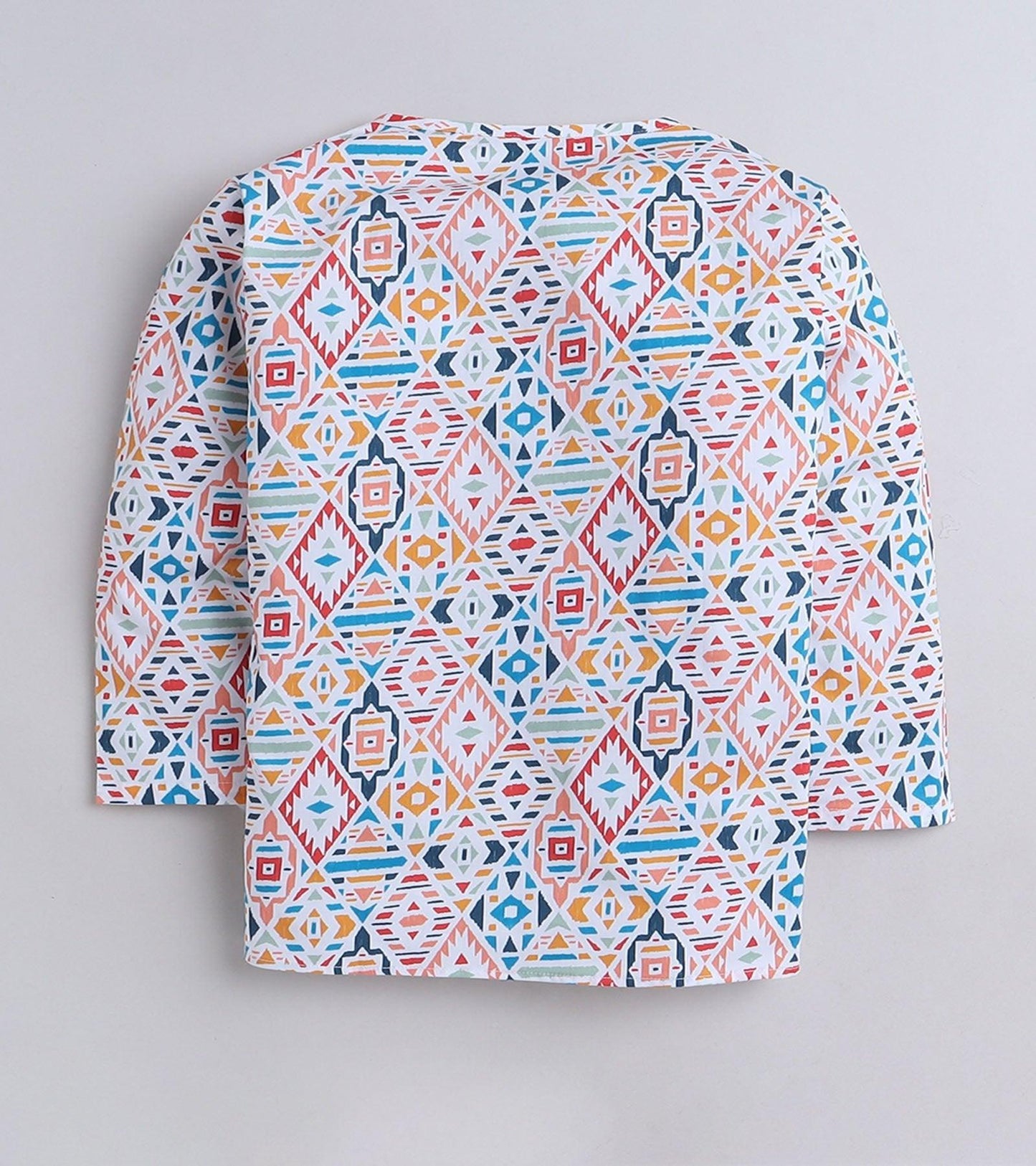 Ikat Colourful Printed Pyjama Kurta Set