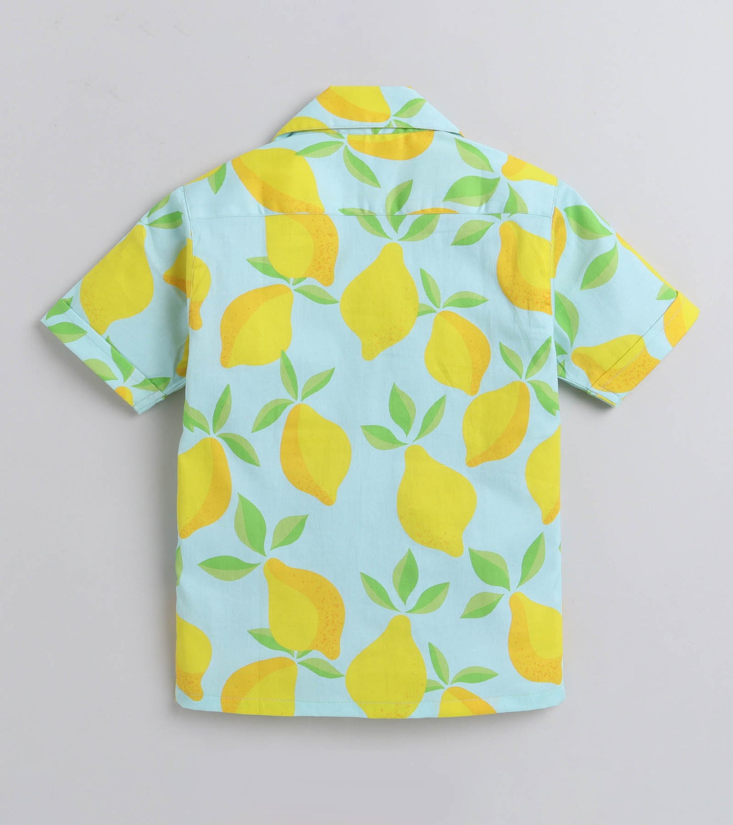 Lemony Digital printed Shirt with White solid Shorts