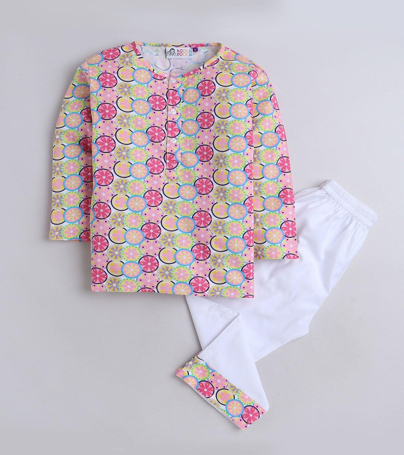 Mojo Printed Pyjama Kurta Set