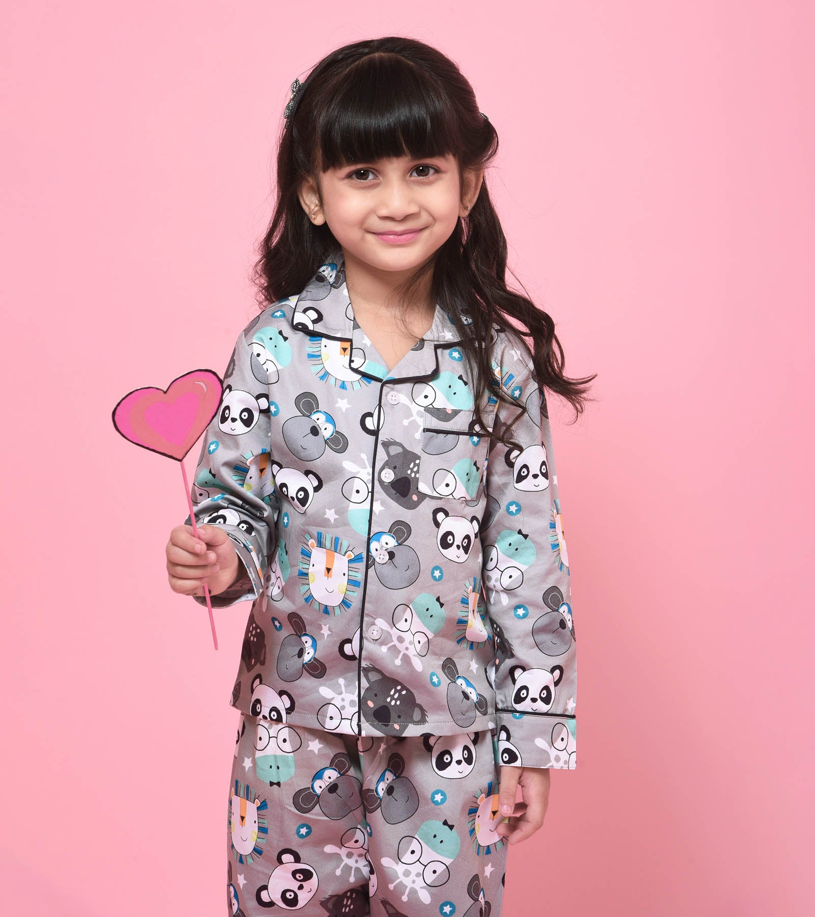 Girl's Cotton Printed Night Suit Night Dress | Sleepwear Night Suit Set of  T Shirt & Pyjama | Nightwear Dress for kids