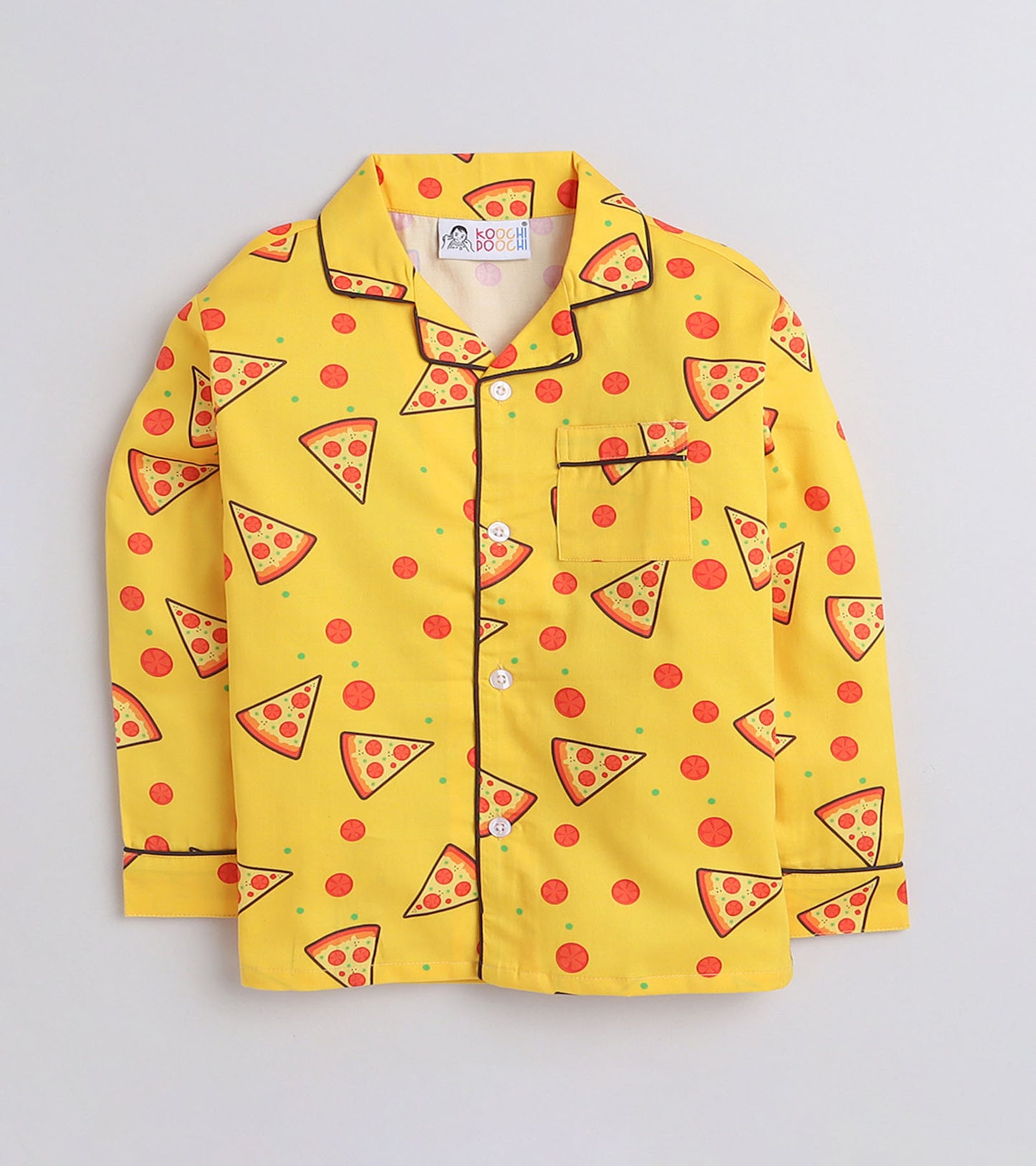 Pizza is Bae Printed Night Suit Set