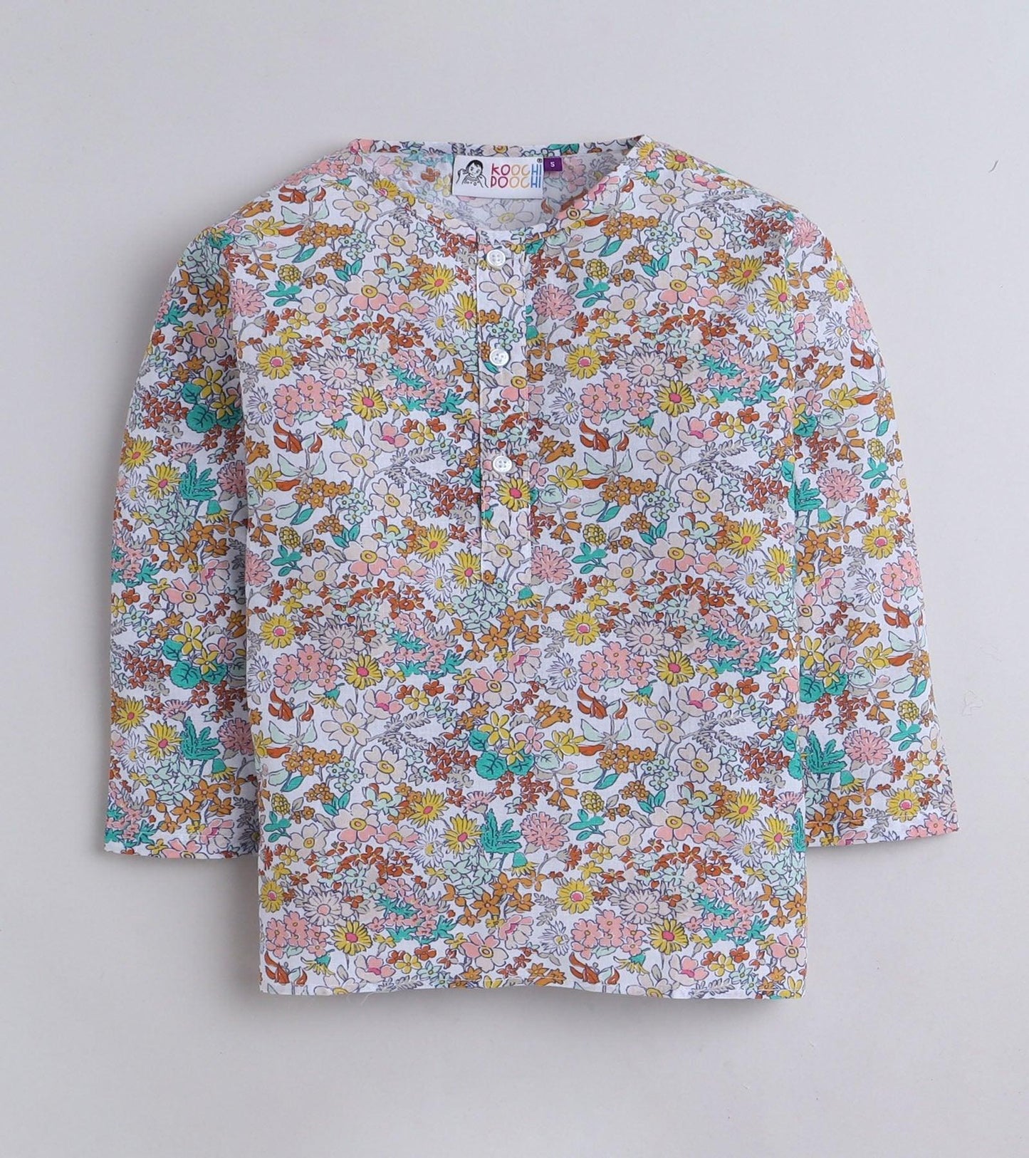 Spring Frame Printed Pyjama Kurta Set