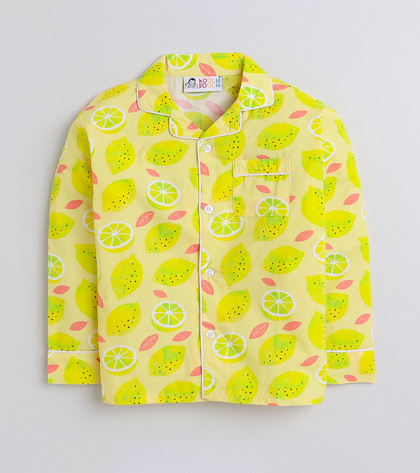 Sunshine  Lemon  Printed Night Suit Set