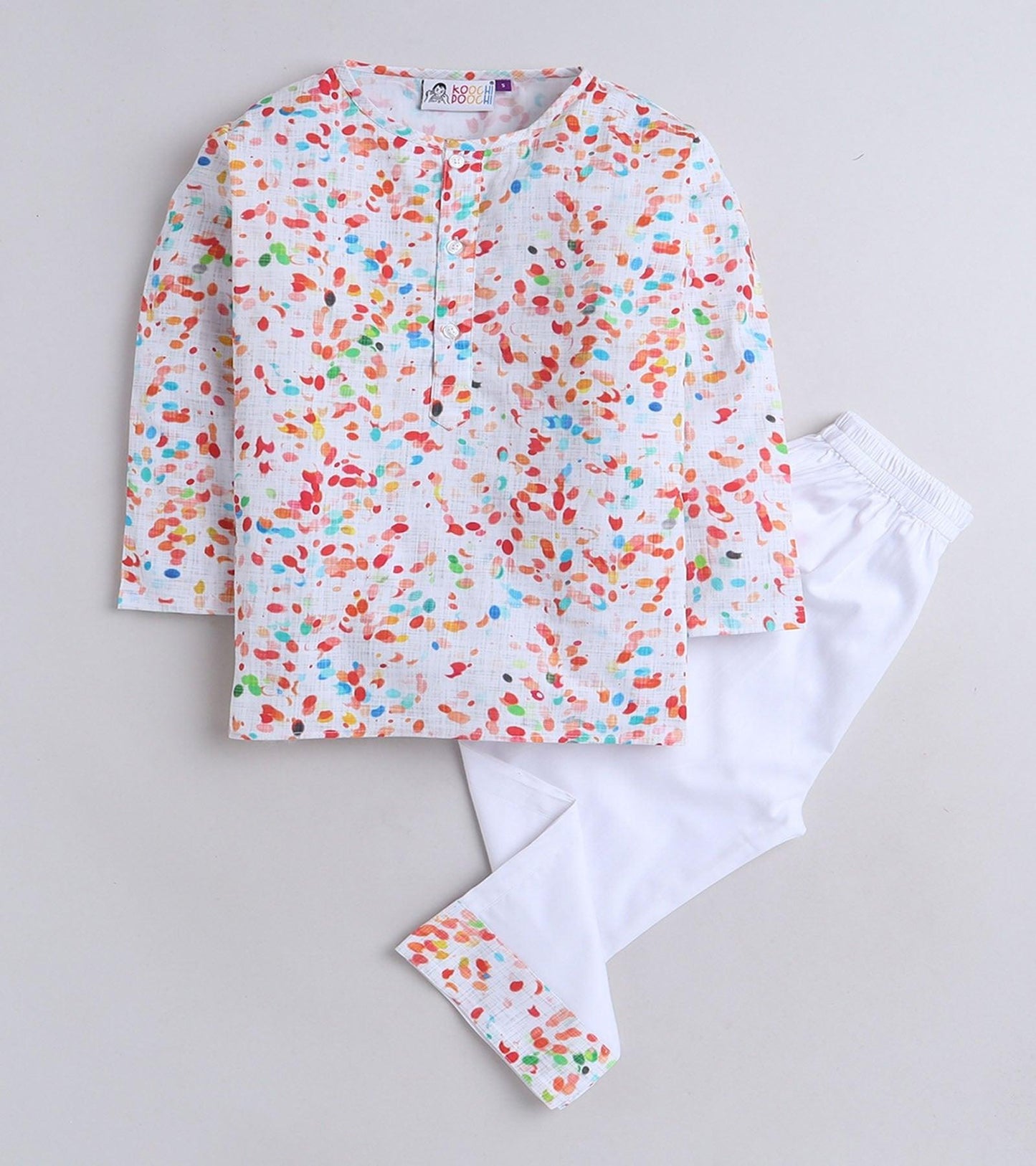 Timeless Dots Printed Pyjama Kurta Set - koochi Poochi