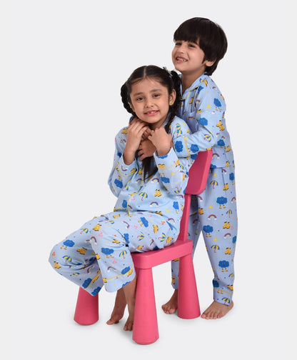 Monsoon Theme Printed Nightsuit Set