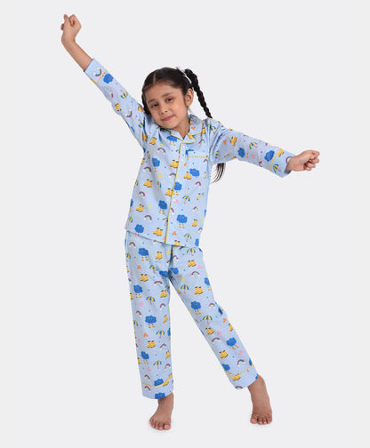 Monsoon Theme Printed Nightsuit Set