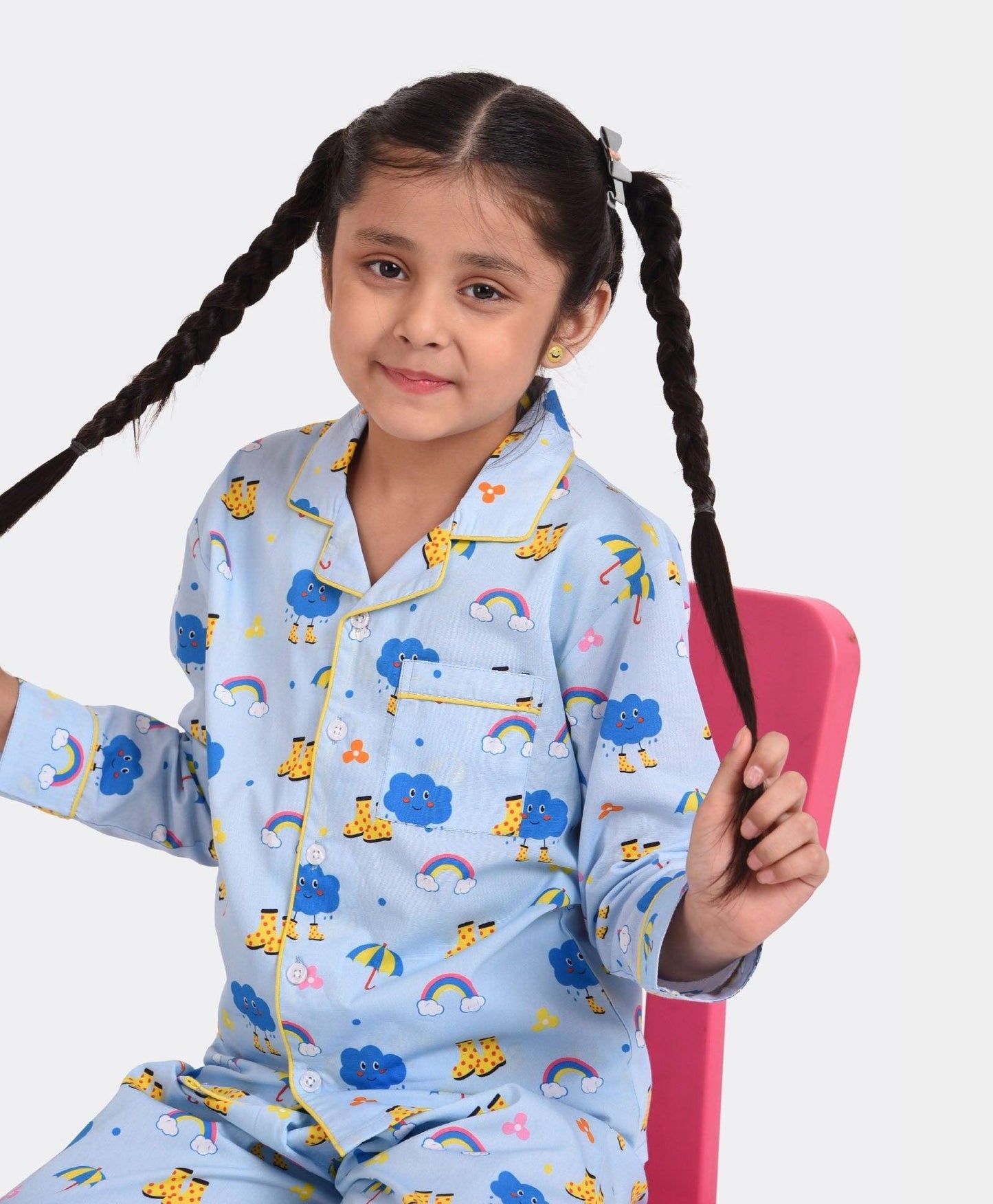 Monsoon Theme Printed Nightsuit Set