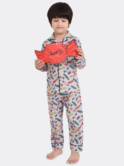 Toffee Printed Nightsuit Set